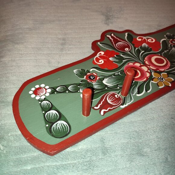 Folk Transylvanian Key Hanger Hand painted Wooden Traditional Authentic Design - Picture 9 of 12
